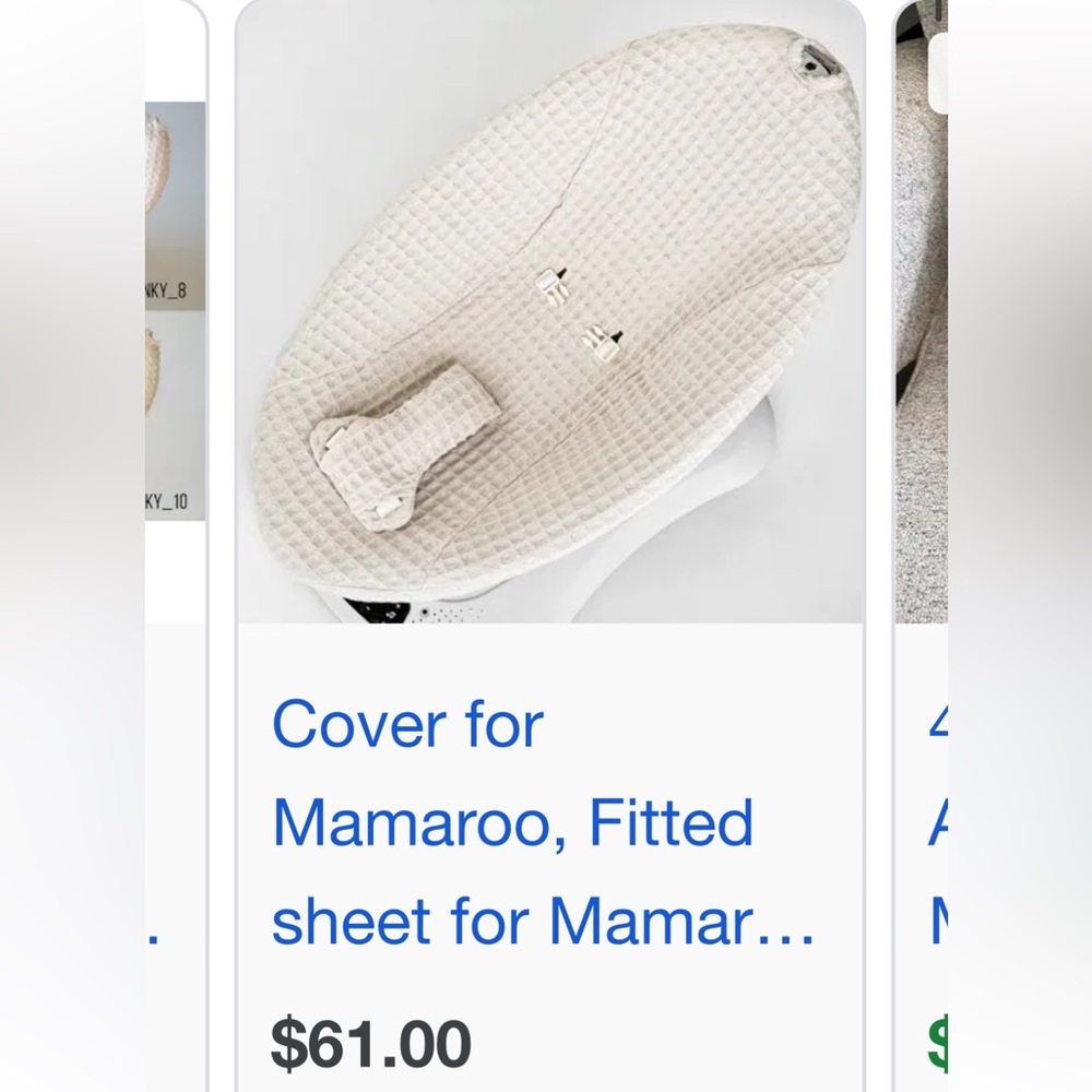 waffle knit neutral cover for 4moms mamaroo swing - Picture 6 of 6